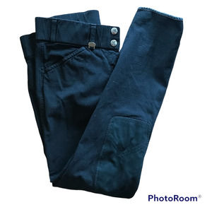 Horze Grand Prix Knee Patch Women's Riding Pants Size M Black Adjusted Ankles